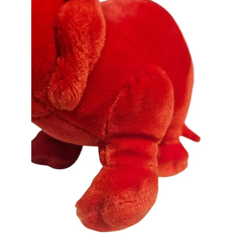 Animal Playthings Red Dinosaur Plush Triceratops Vintage Stuffed Animal 13